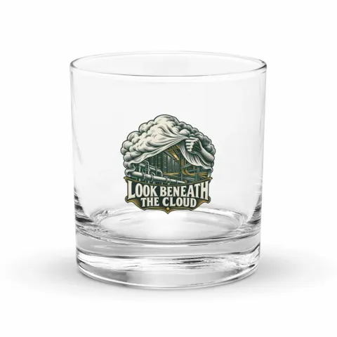 Look beneath the cloud, rocks glass