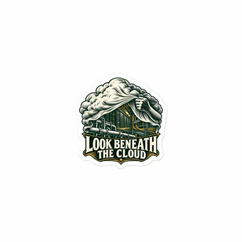 Look beneath the cloud, sticker