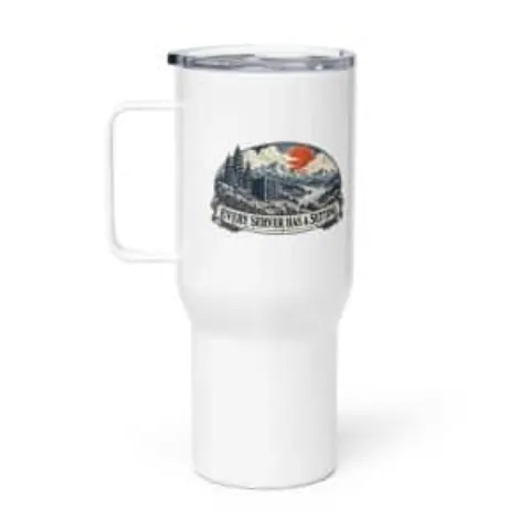 Every server has a setting, travel mug