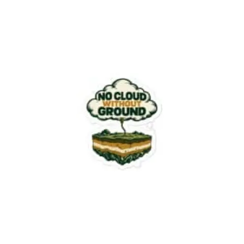No cloud without ground, sticker