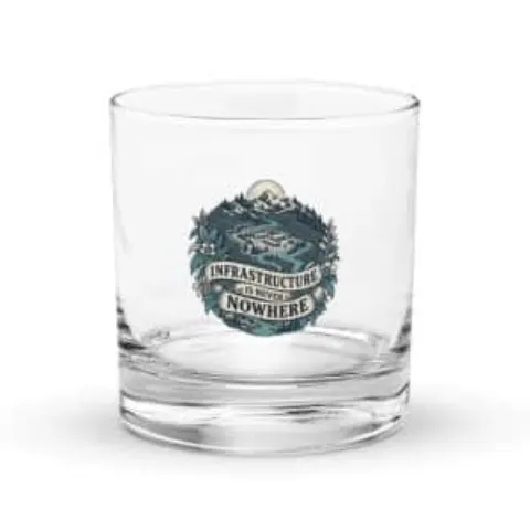 Infrastructure is never nowhere, rocks glass