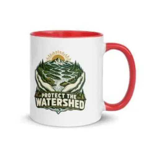 Protect the watershed, color inside mug