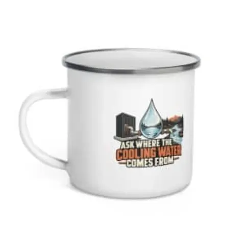 Ask where the cooling water comes from, enamel camp mug