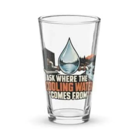 Ask where the cooling water comes from, pint glass