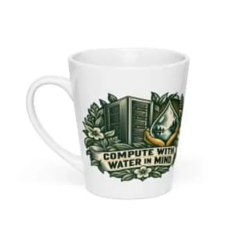 Compute with water in mind, latte mug