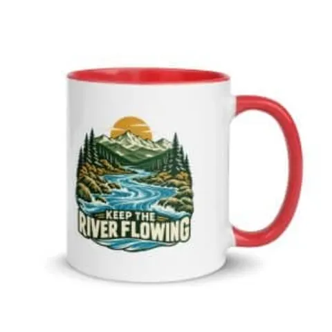 Keep the river flowing, color inside mug