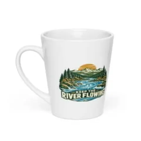 Keep the river flowing, latte mug