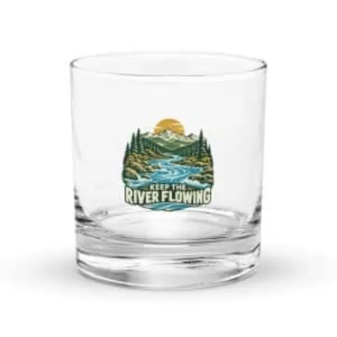 Keep the river flowing, rocks glass