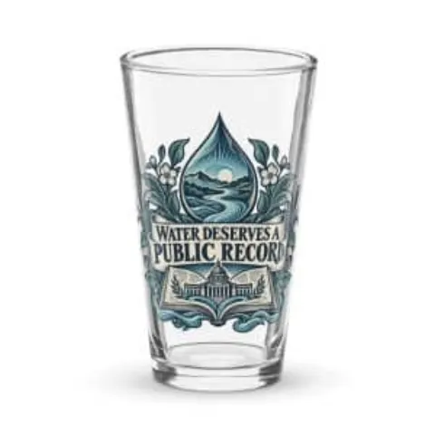 Water deserves a public record, pint glass