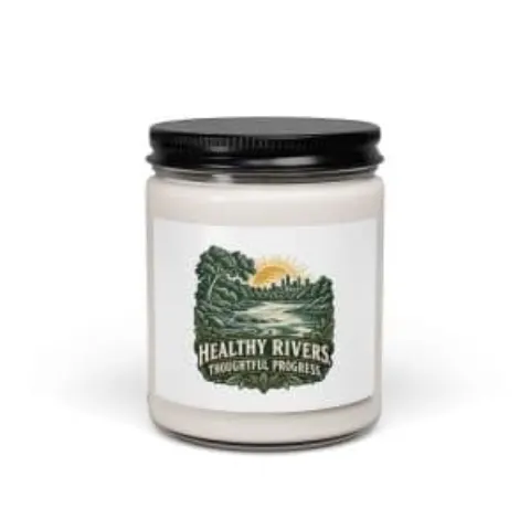 Healthy rivers. Thoughtful progress., candle
