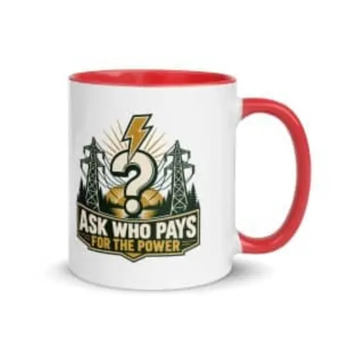 Ask who pays for the power, color inside mug