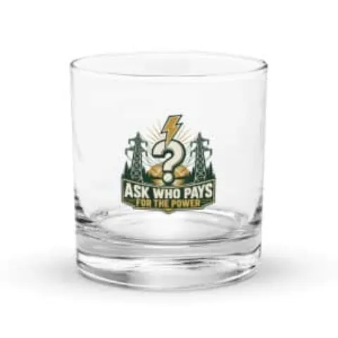 Ask who pays for the power, rocks glass