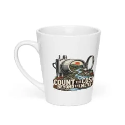 Count the cost beyond the meter, latte mug