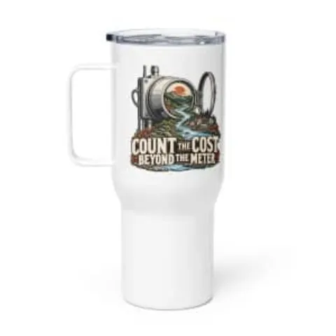 Count the cost beyond the meter, travel mug