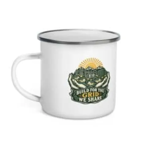 Build for the grid we share, enamel camp mug