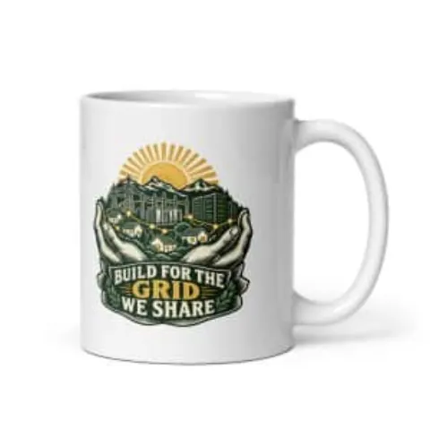 Build for the grid we share, white mug